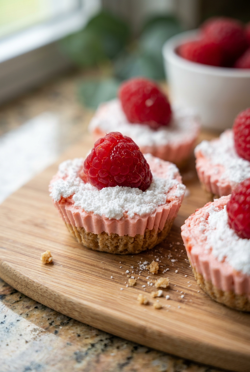 Low Calorie Mini Raspberry Cheesecake