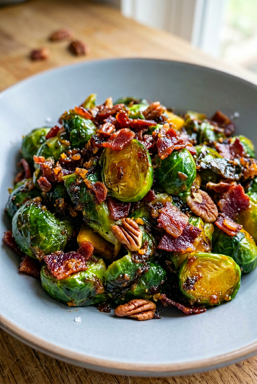 Maple Bacon Brussel Sprouts