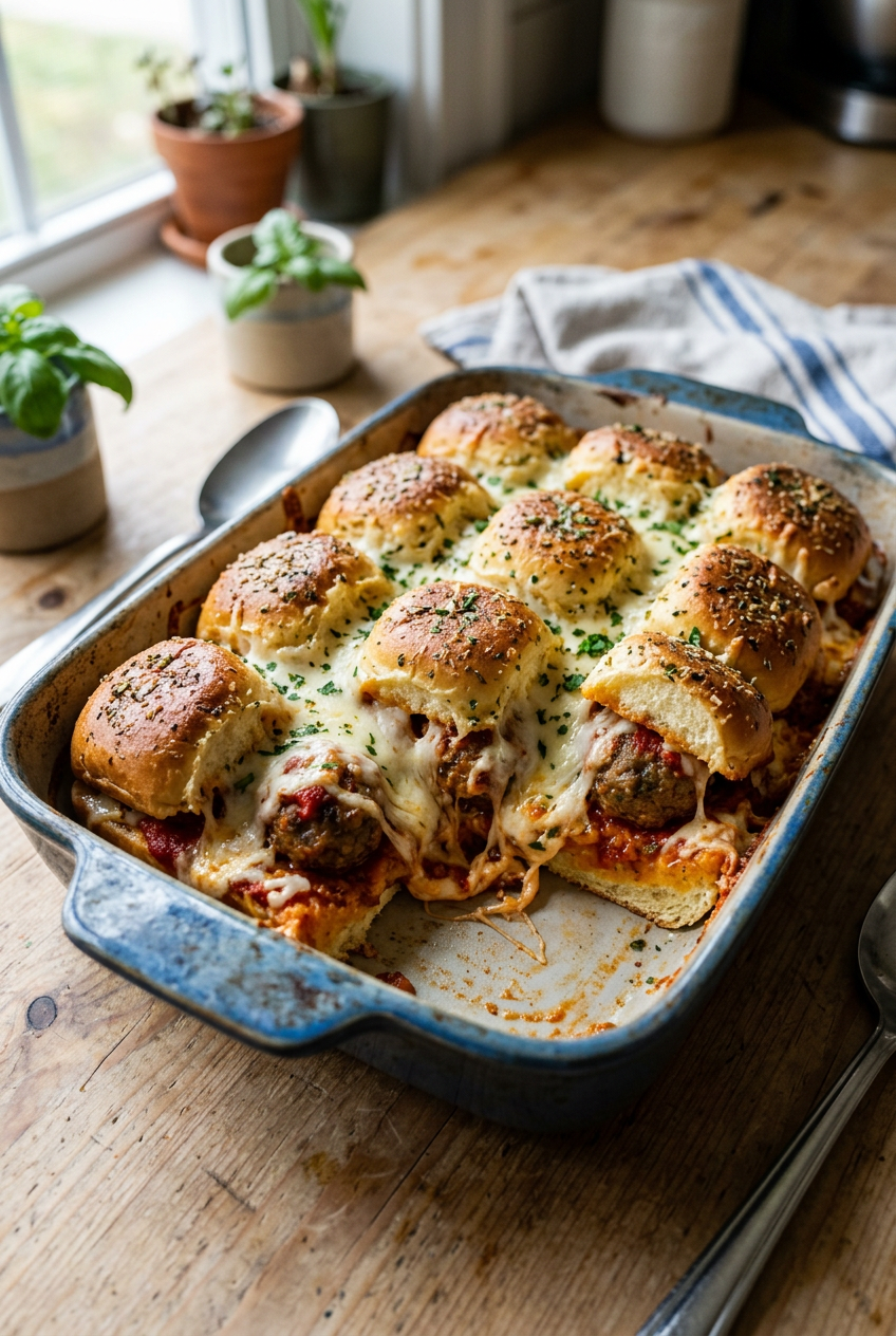Pull Apart Meatball Sliders