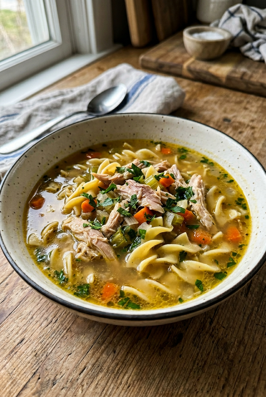 Rotisserie Chicken Noodle Soup