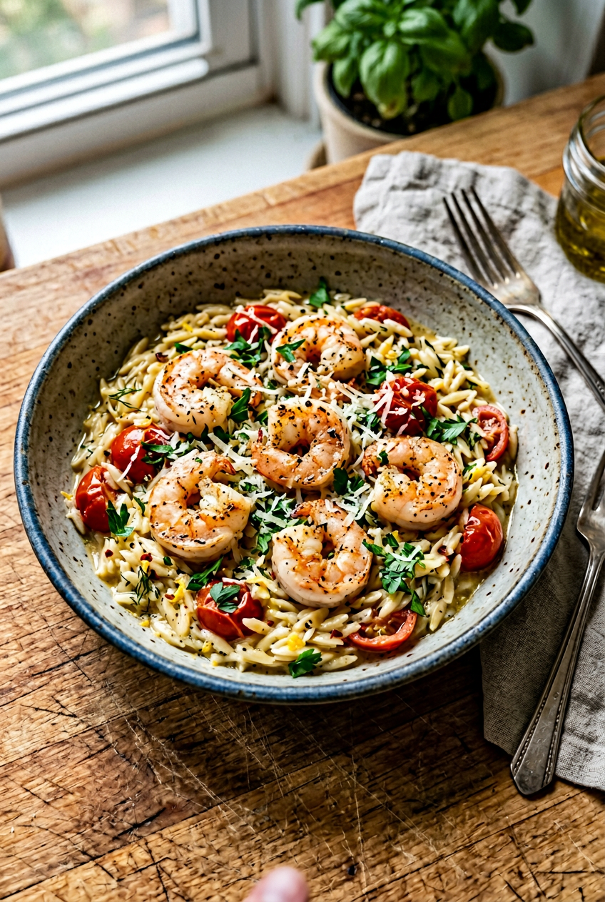 Shrimp And Lemon Orzo