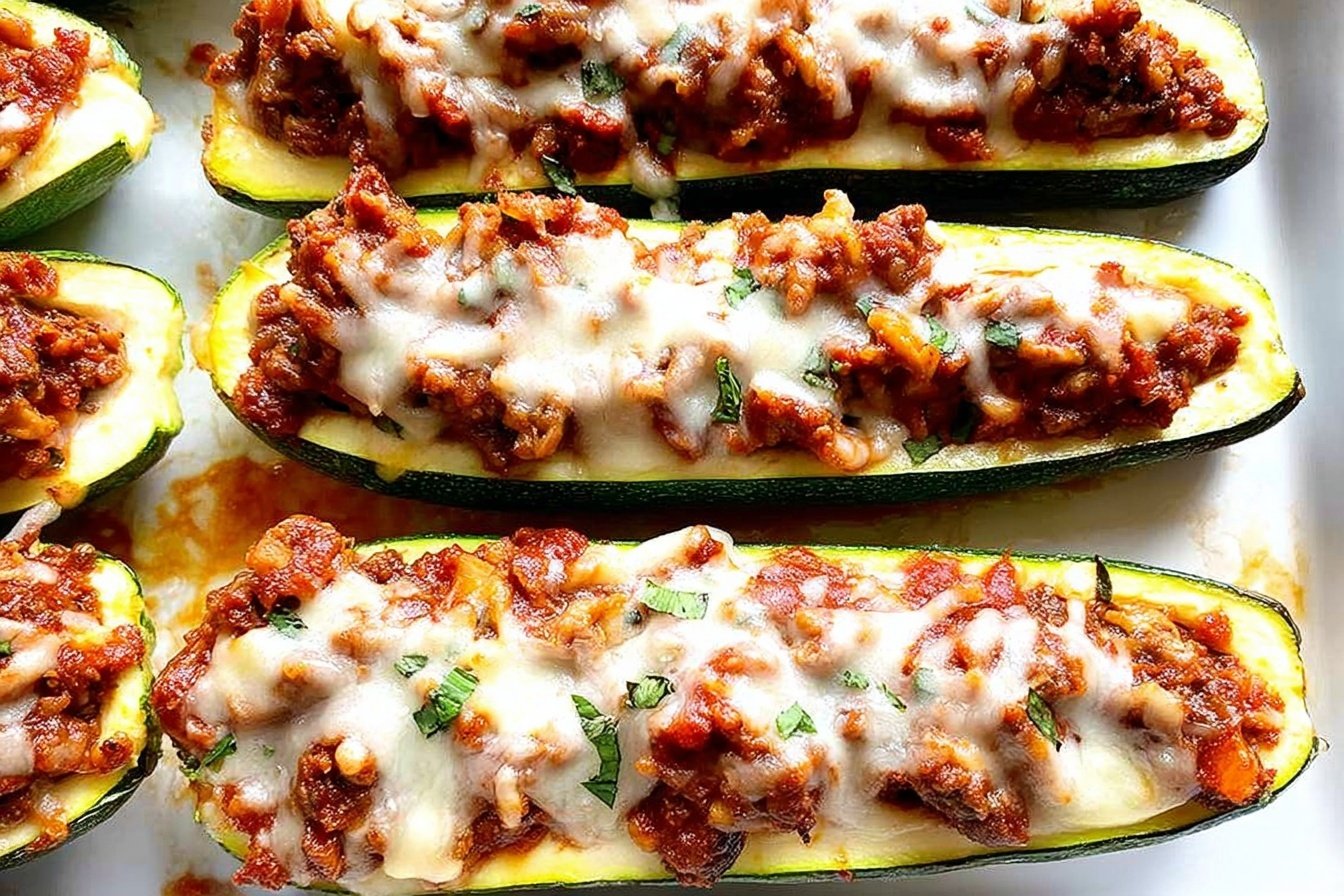 Stuffed Zucchini Boats Recipe 6 Stuffed Zucchini Boats
