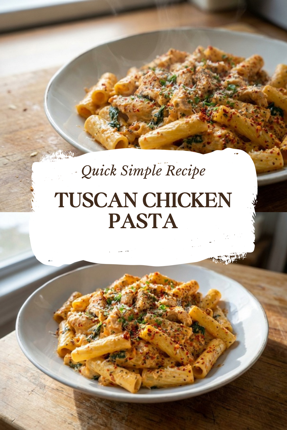 Creamy Tuscan Chicken Pasta Recipe 4 Tuscan Chicken Pasta