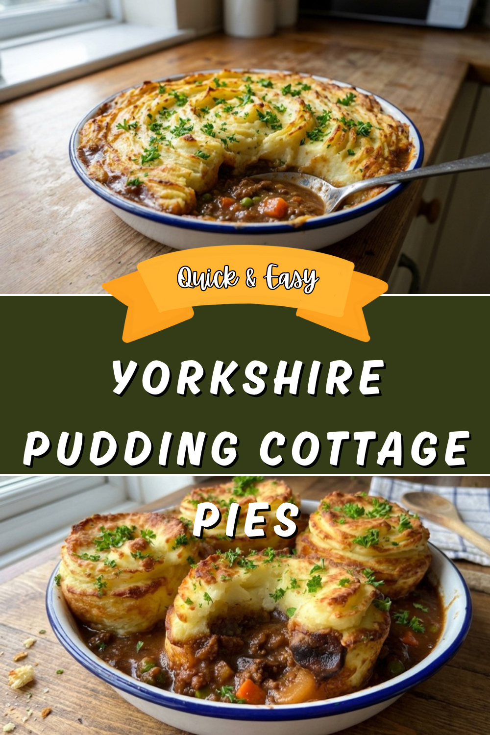 Yorkshire Pudding Cottage Pies