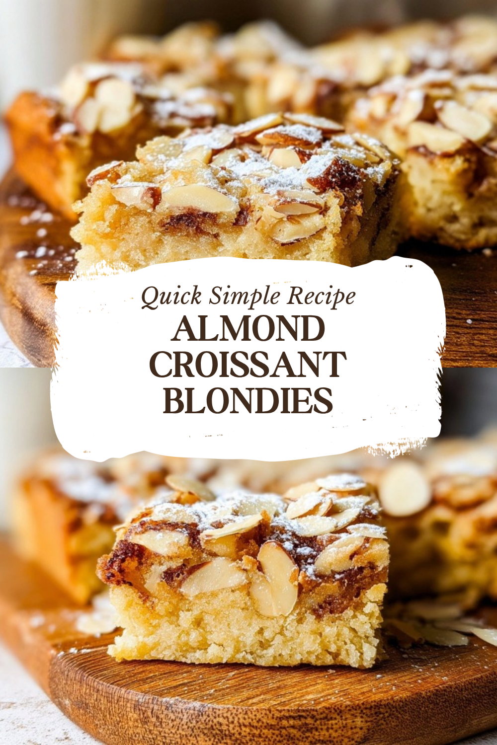Almond Croissant Blondies Recipe 4 Almond Croissant Blondies
