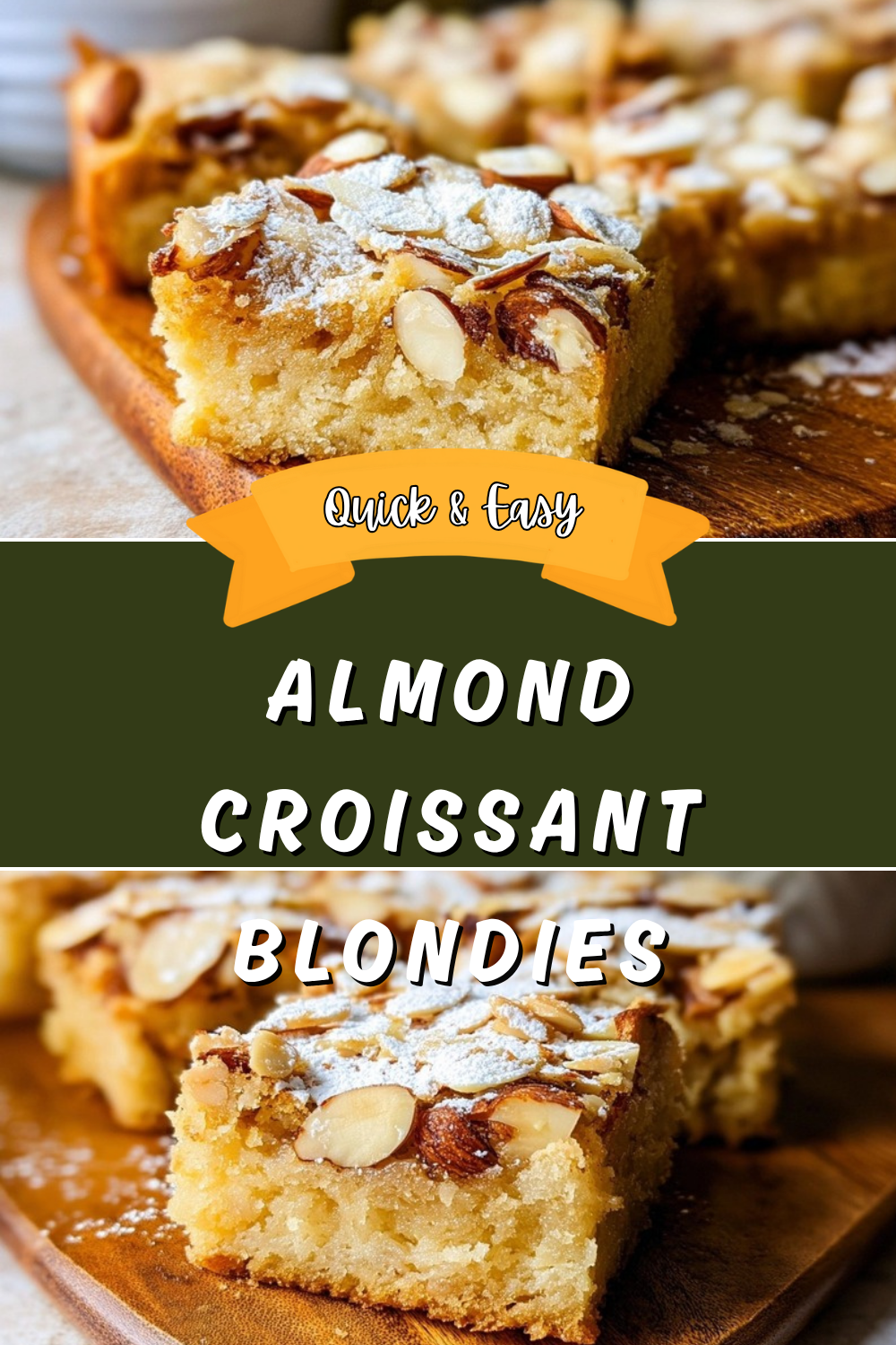 Almond Croissant Blondies Recipe 7 Almond Croissant Blondies