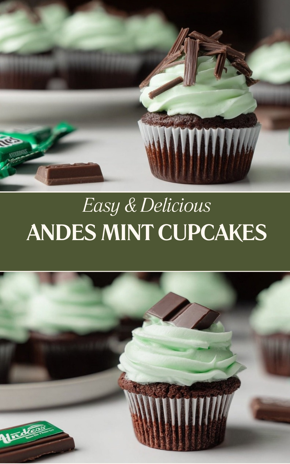 Andes Mint Cupcakes