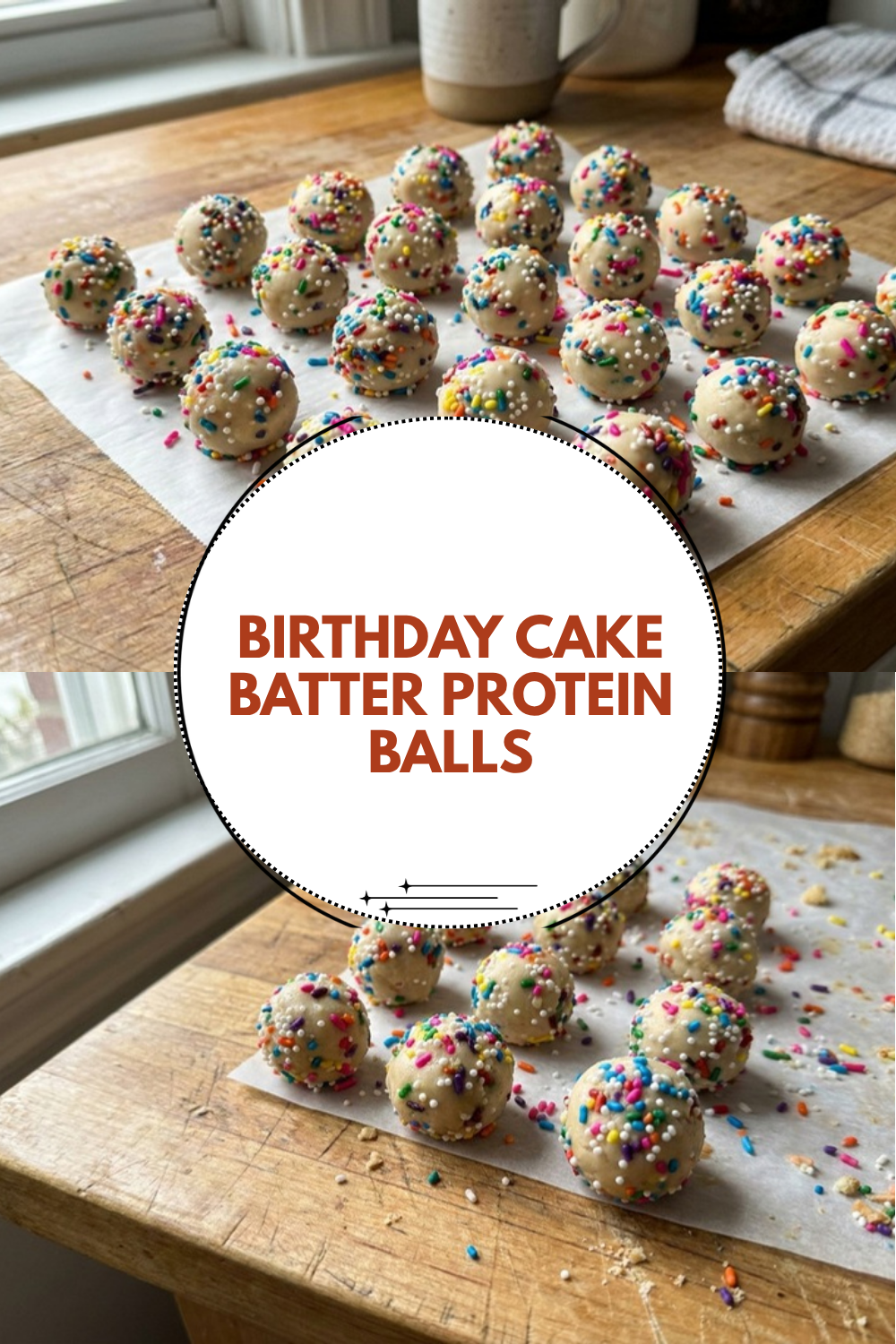 Birthday Cake Batter Protein Balls