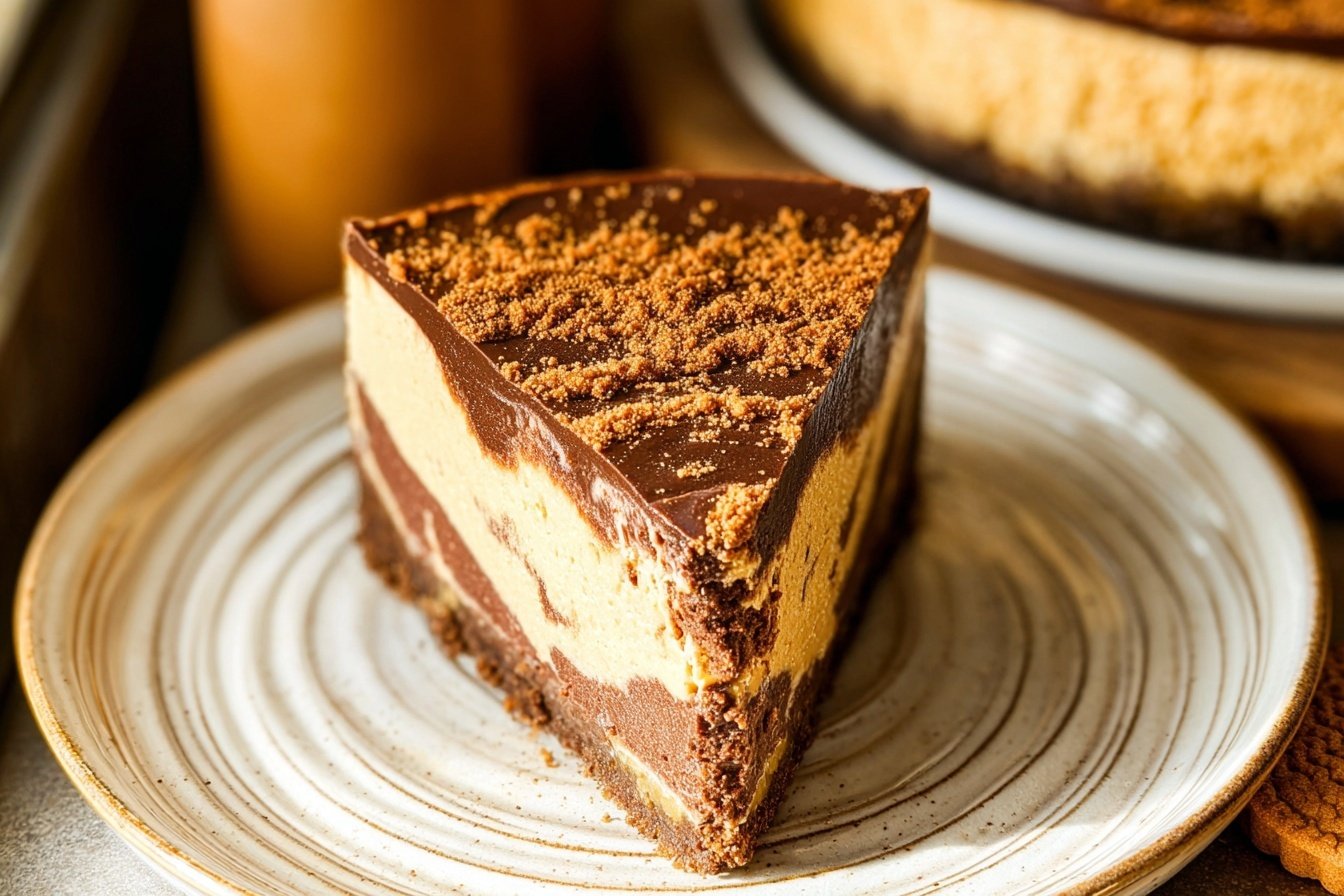 No Bake Biscoff Chocolate Cheesecake 6 Biscoff Chocolate Cheesecake