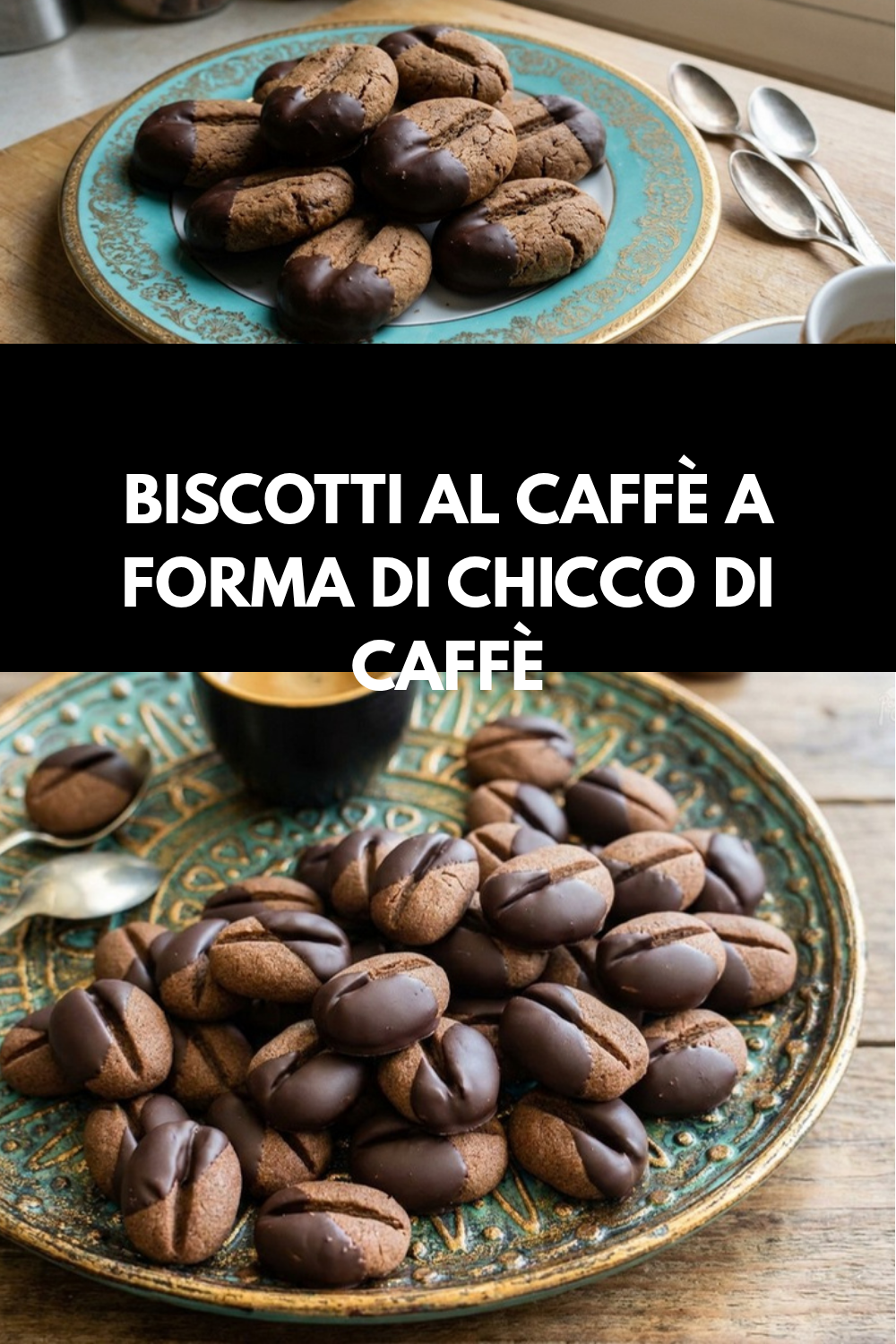 Biscotti Al Caffè A Forma Di Chicco Di Caffè