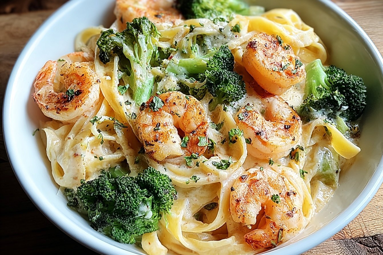 Broccoli Shrimp Alfredo