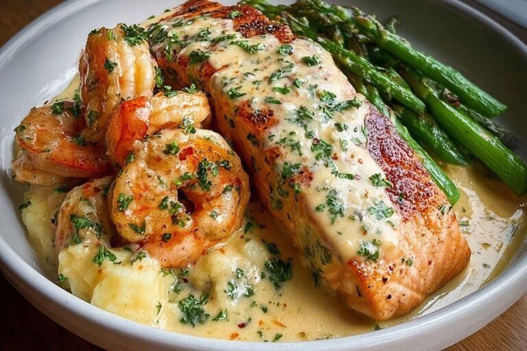 Cajun Shrimp And Salmon With Garlic Cream Sauce 55.Png