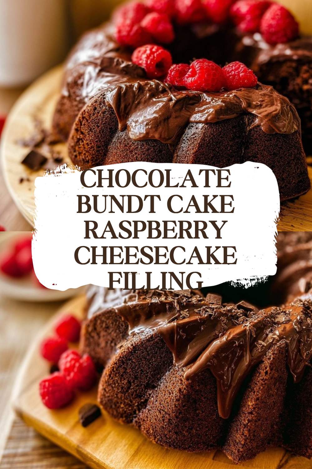 Creamy Chocolate Raspberry Cheesecake Bundt Cake 7 Chocolate Bundt Cake Raspberry Cheesecake Filling