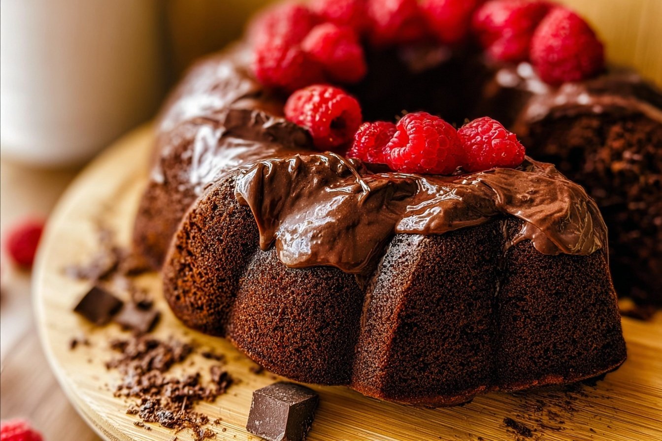 Creamy Chocolate Raspberry Cheesecake Bundt Cake 6 Chocolate Bundt Cake Raspberry Cheesecake Filling