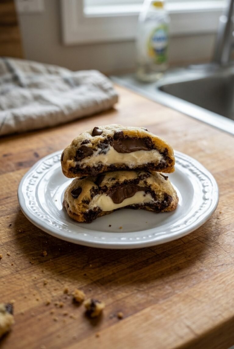 Chocolate Chip Cookies With Creamy Cheesecake Filling 87.Png