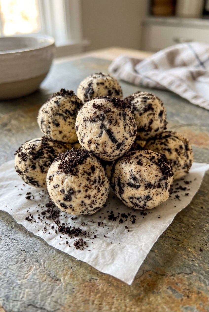 No Bake Cookies And Cream Oreo Protein Balls 6 Cream Cheese Oreo Protein Balls