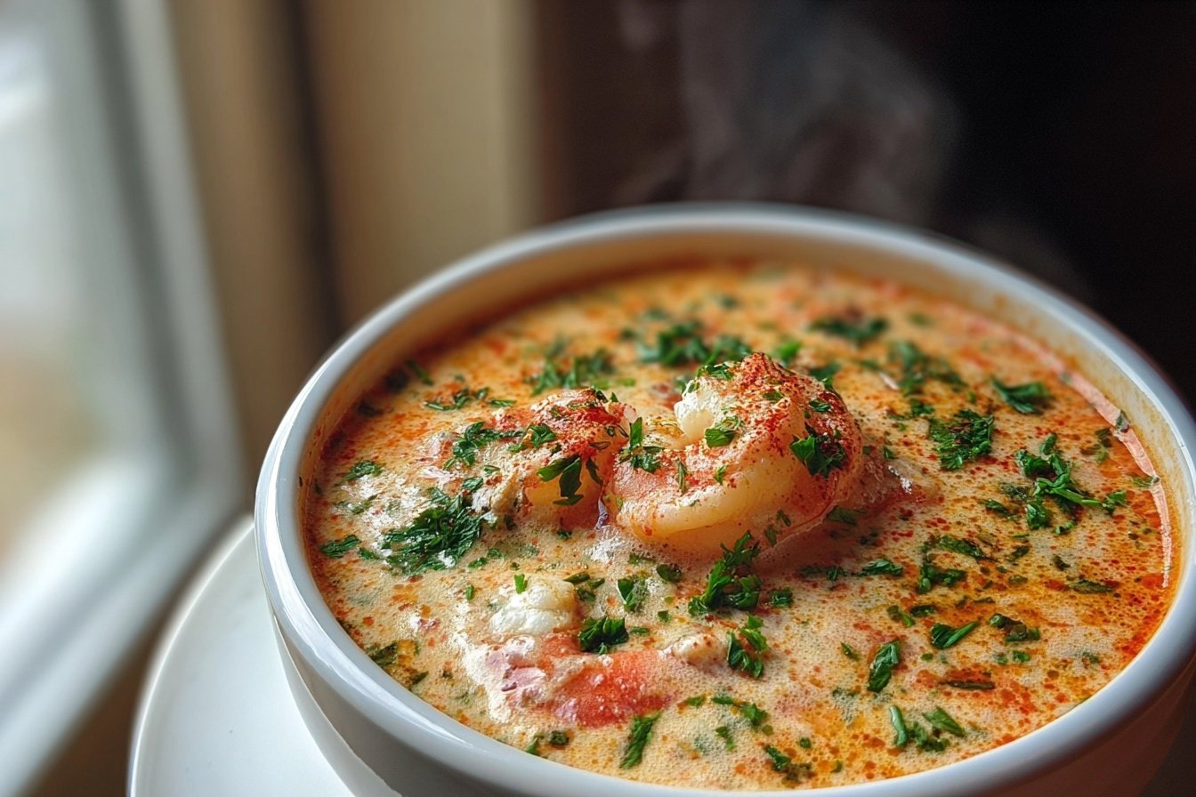 Creamy Crab And Shrimp Seafood Bisque