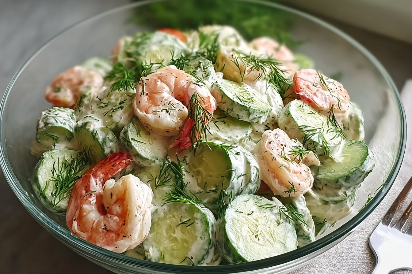 Creamy Cucumber Shrimp Salad