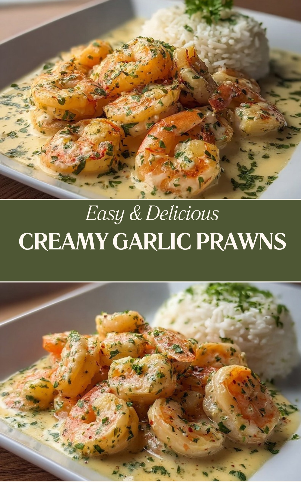 Creamy Garlic Prawns