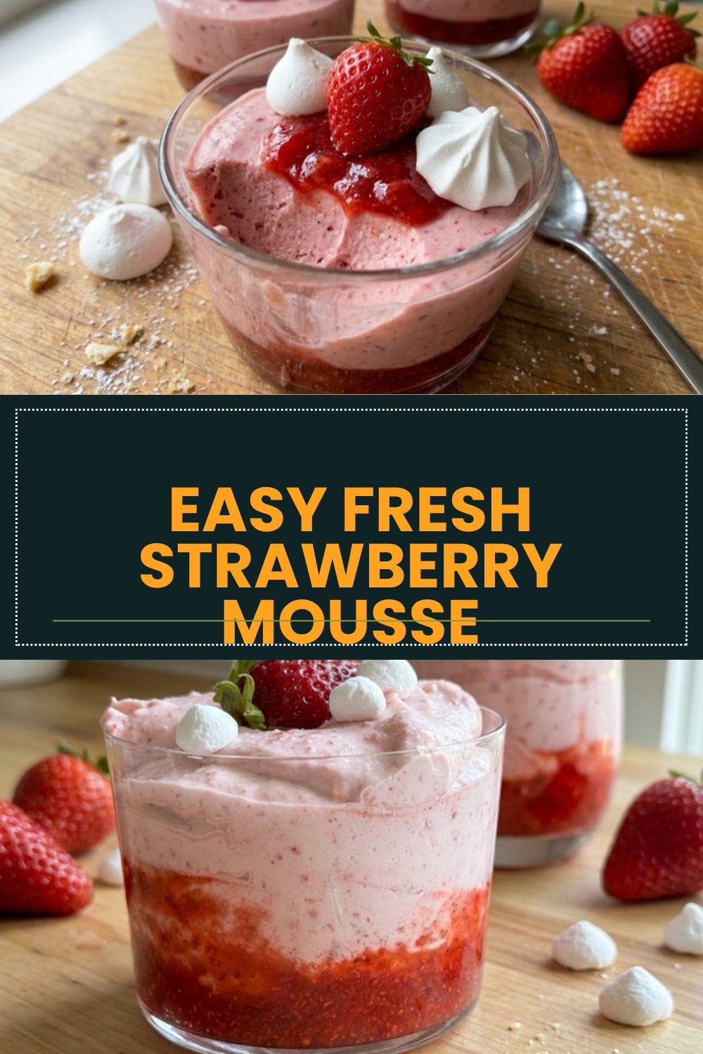 Easy Fresh Strawberry Mousse