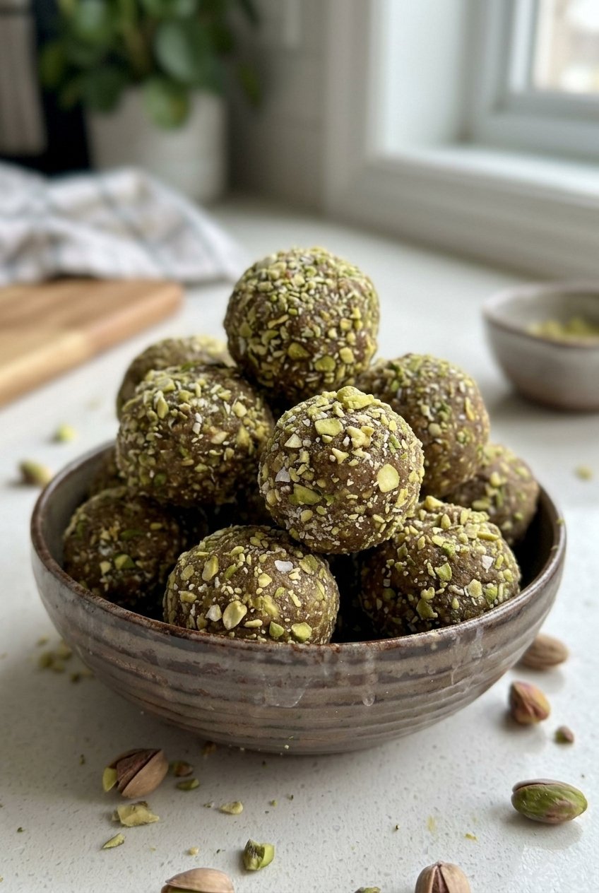 Easy Pistachio Protein Balls