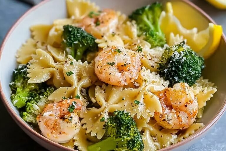 Farfalle Pasta With Shrimp Roasted Broccoli Lemon And Parmesan 47.Png