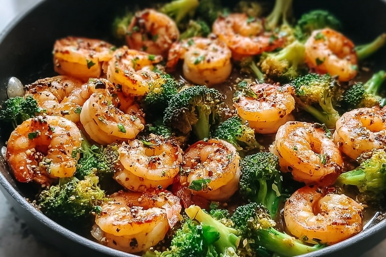 Garlic Butter Shrimp And Broccoli