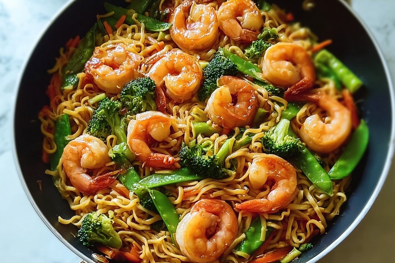 High-Protein Shrimp Noodle Stir Fry Recipe