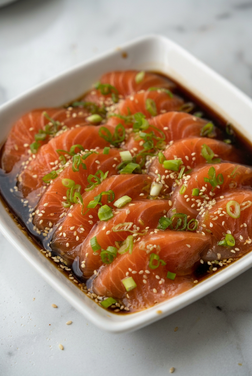 Homemade Salmon Sashimi