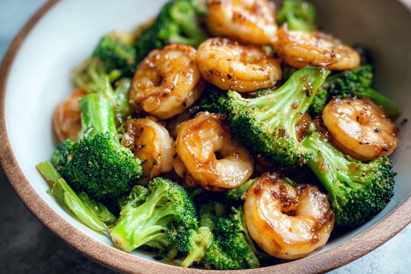 Honey Garlic Shrimp Broccoli Stir Fry