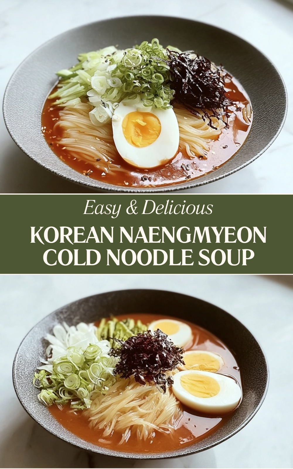 Korean Naengmyeon Cold Noodle Soup