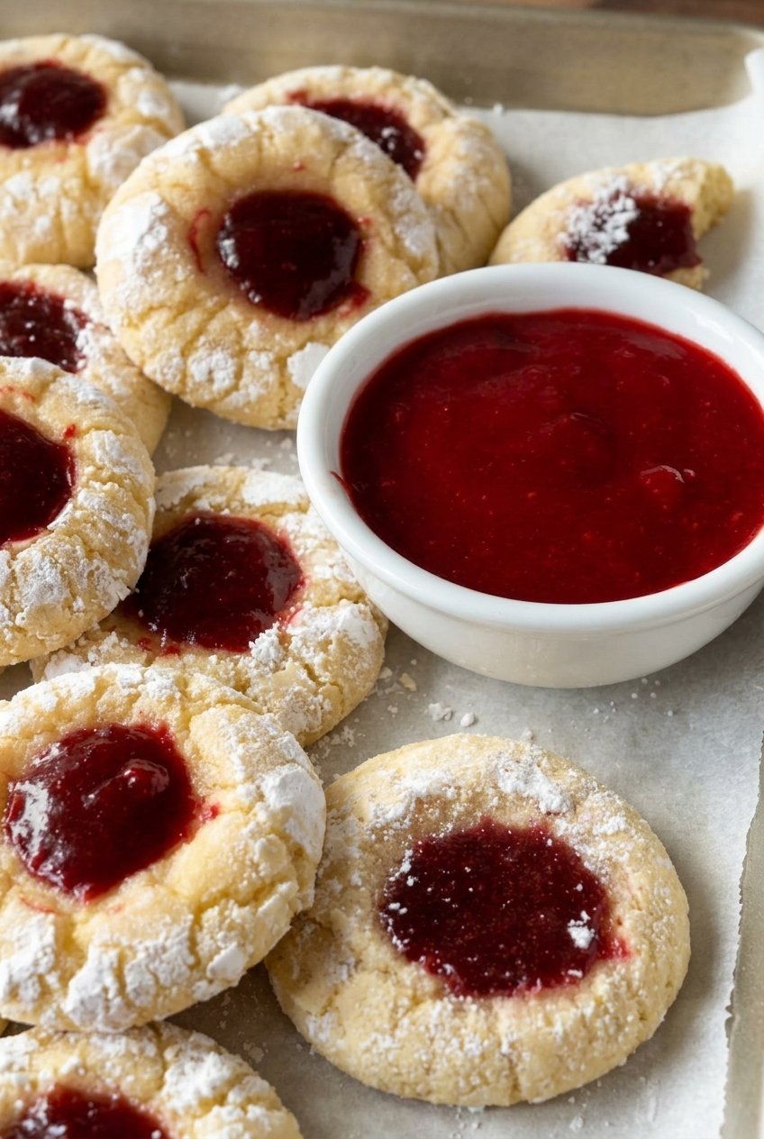 Lemon Cookies With Raspberry Curd