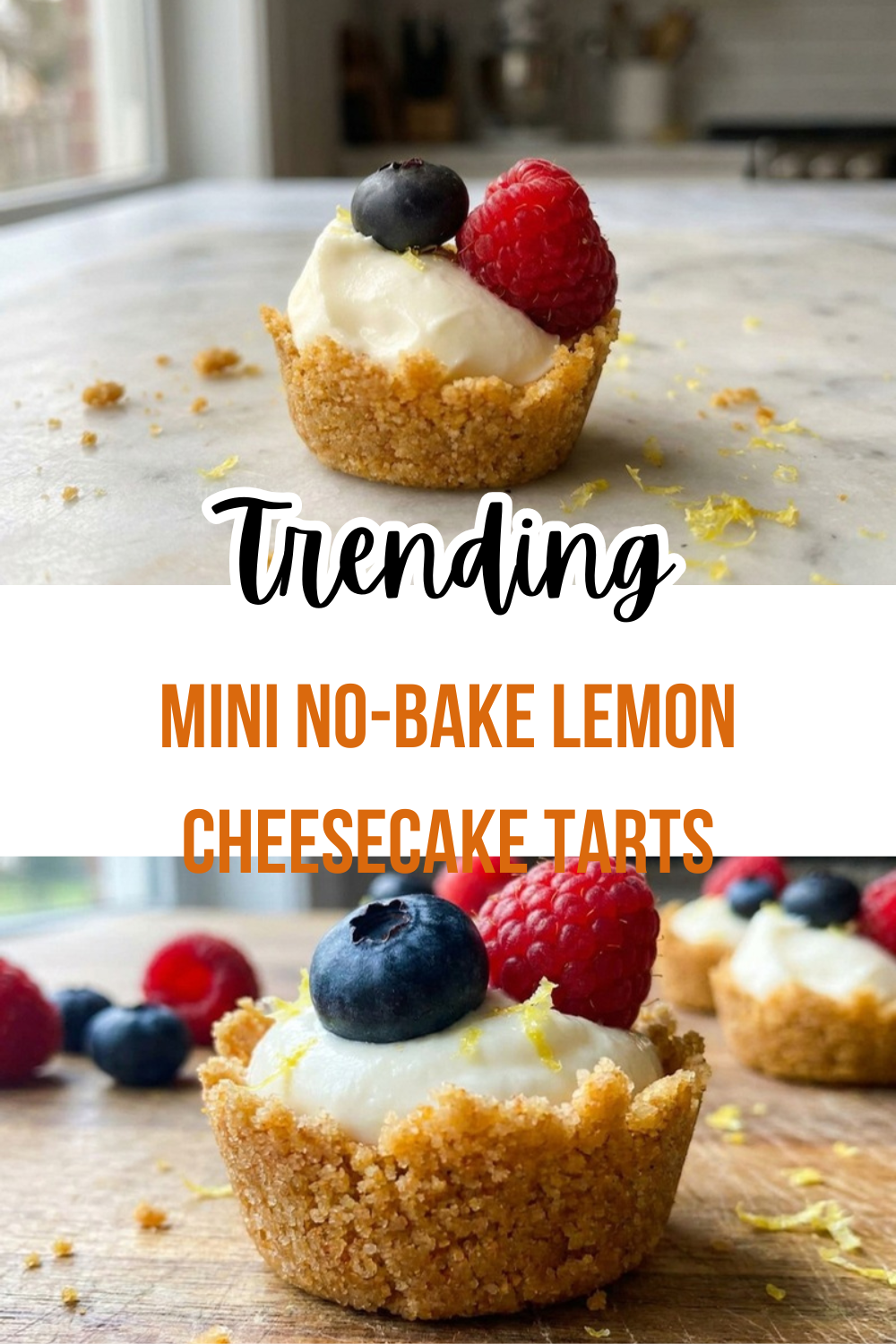 Mini No-Bake Lemon Cheesecake Tarts