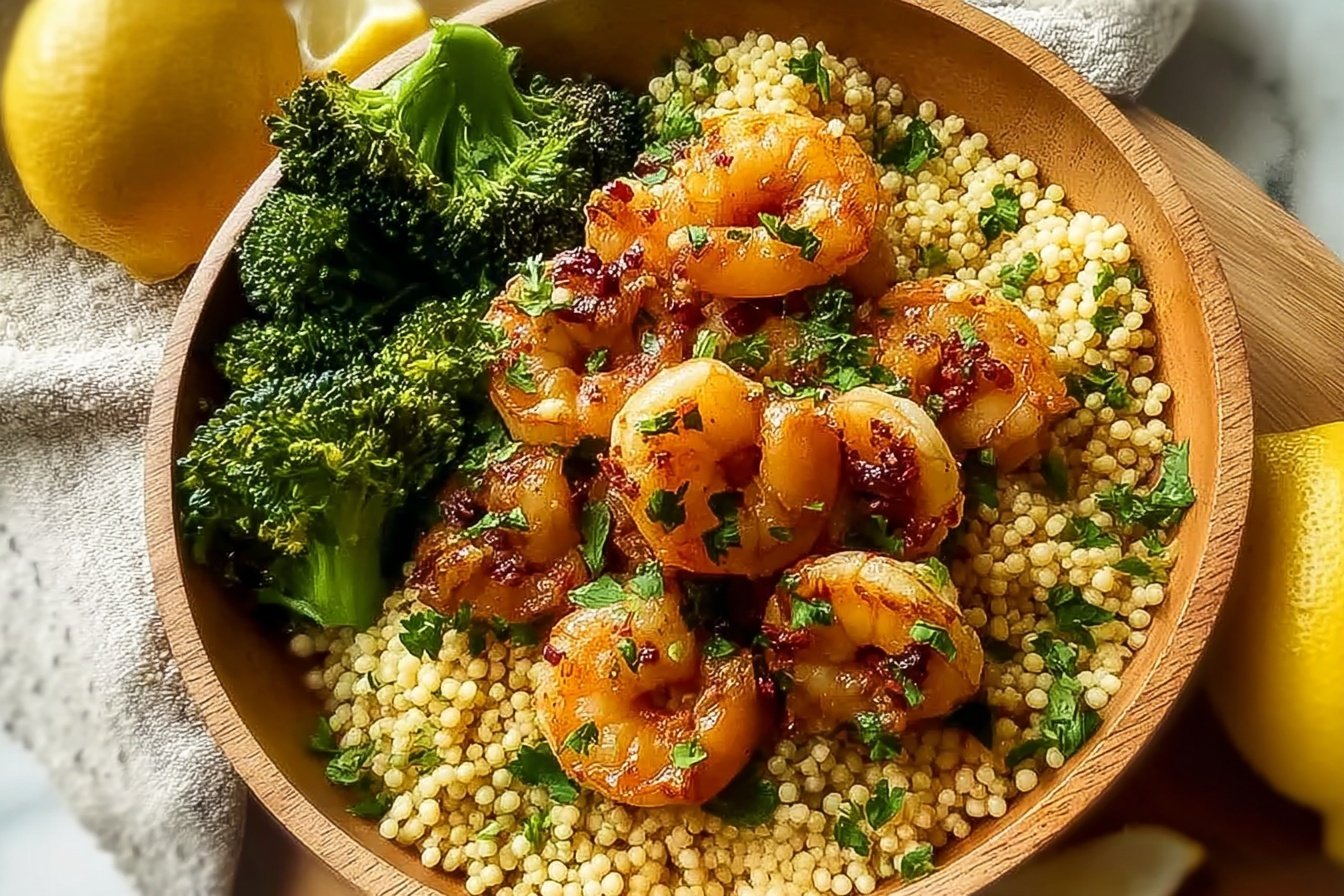 Mouthwatering Garlic Butter Shrimp Couscous
