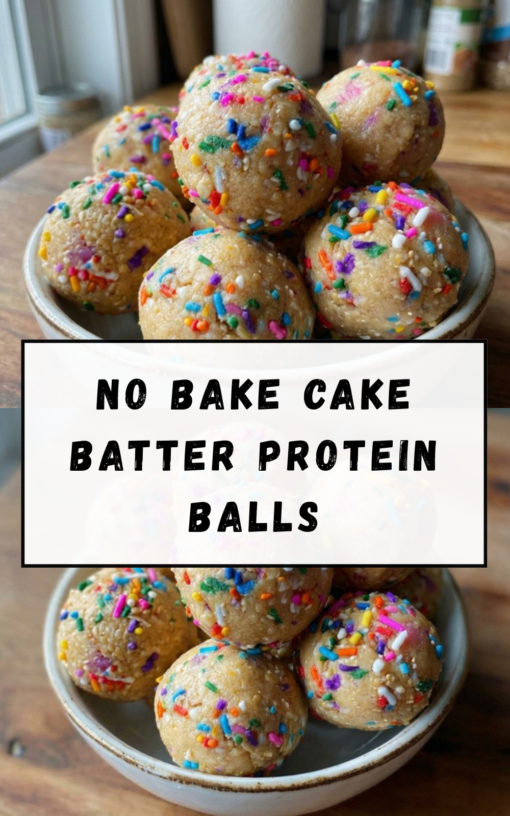 No Bake Cake Batter Protein Balls