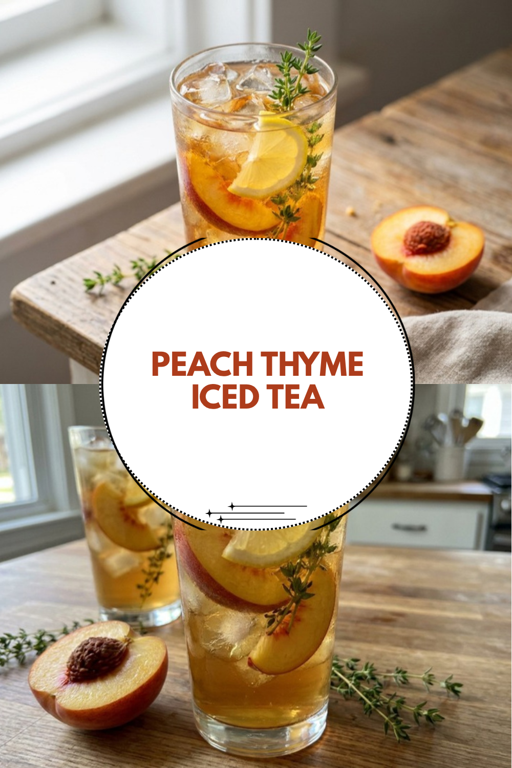 Peach Thyme Iced Tea