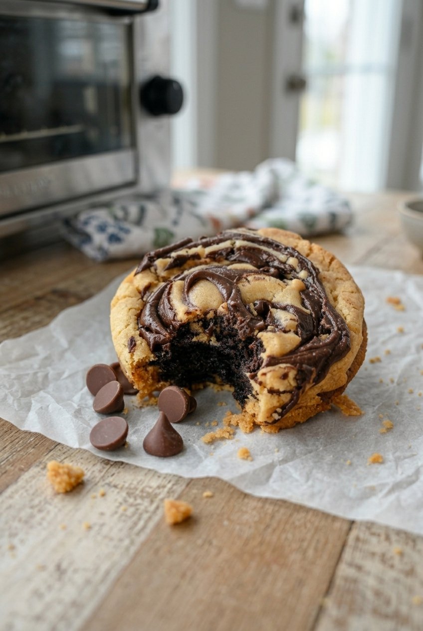 Peanut Butter Brownie Swirl Cookies