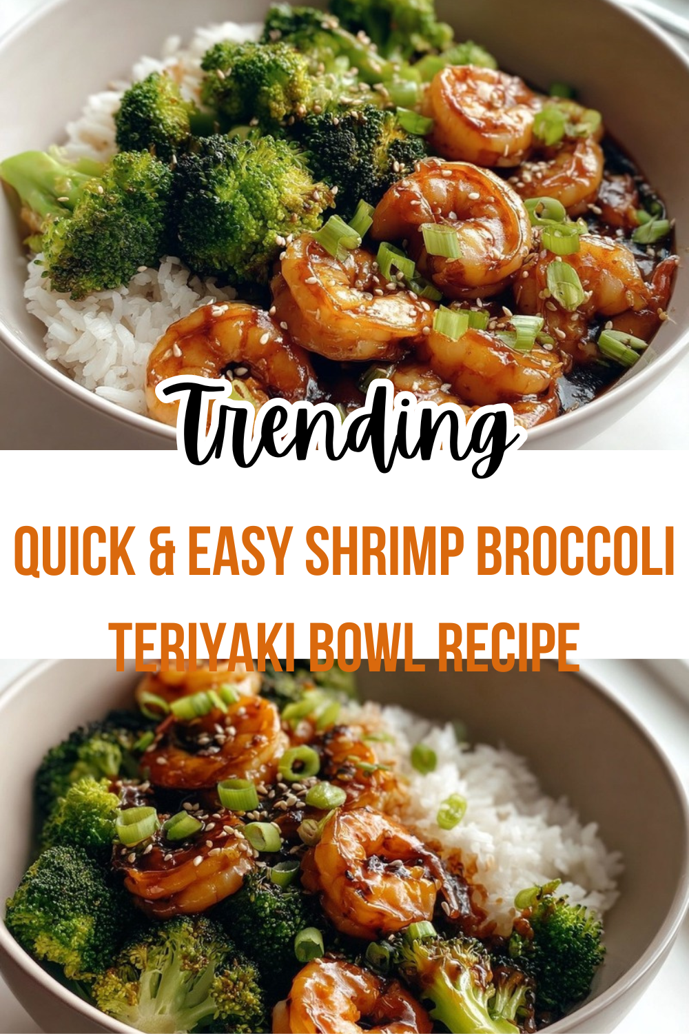 Quick & Easy Shrimp Broccoli Teriyaki Bowl Recipe