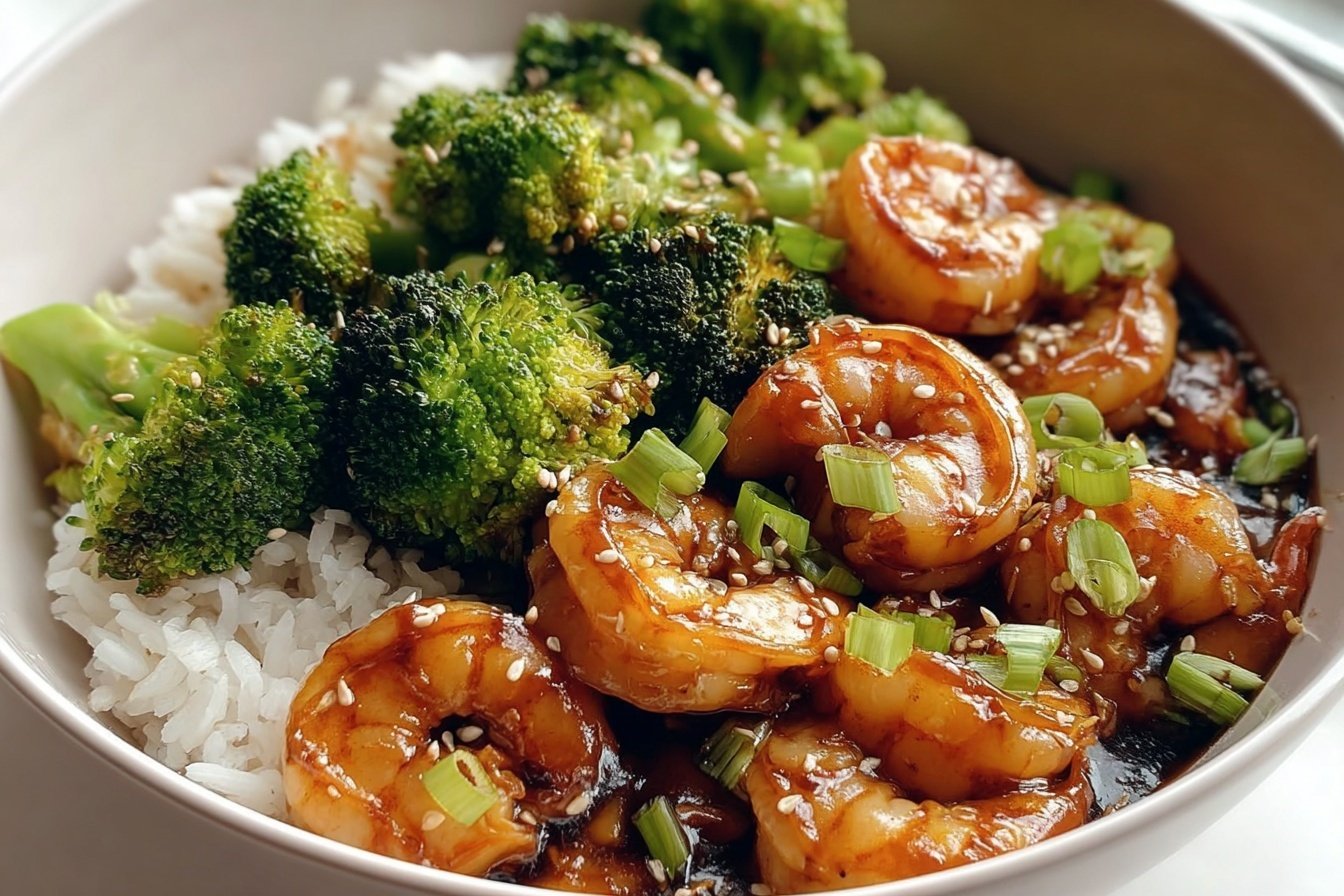 Quick & Easy Shrimp Broccoli Teriyaki Bowl Recipe