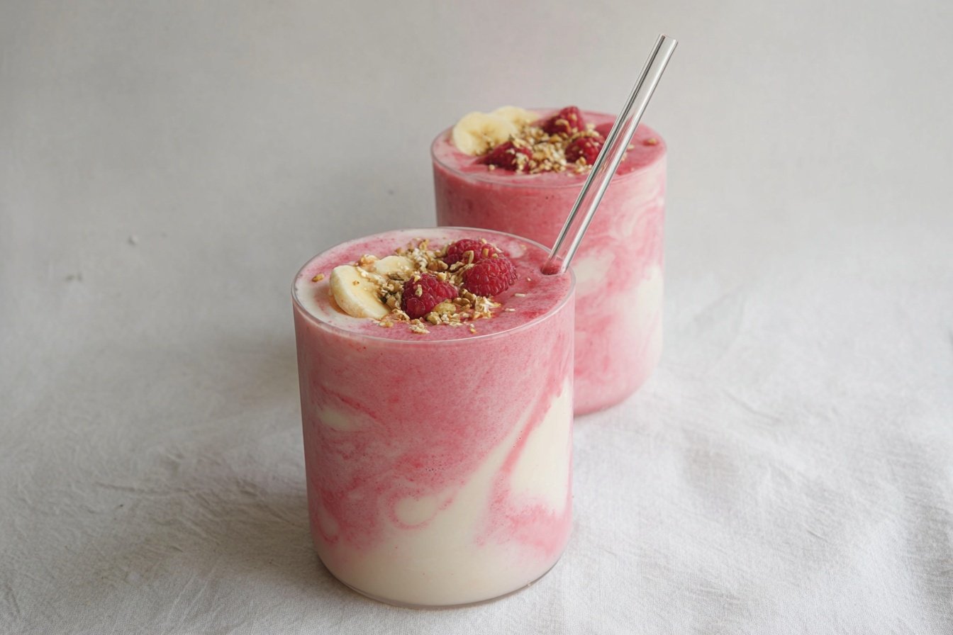 Raspberry Banana Swirl Smoothie