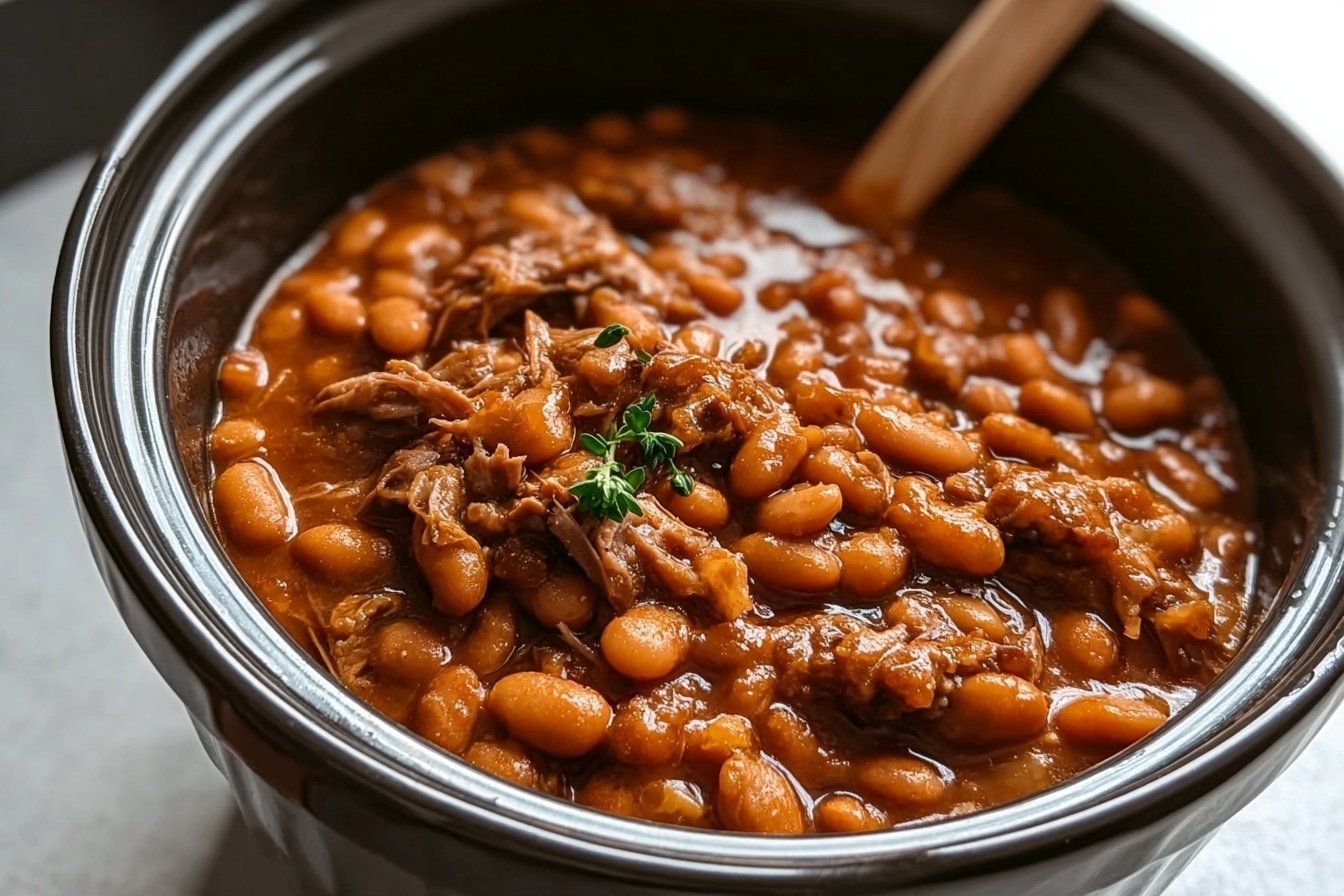 Slow Cooker Pork And Beans
