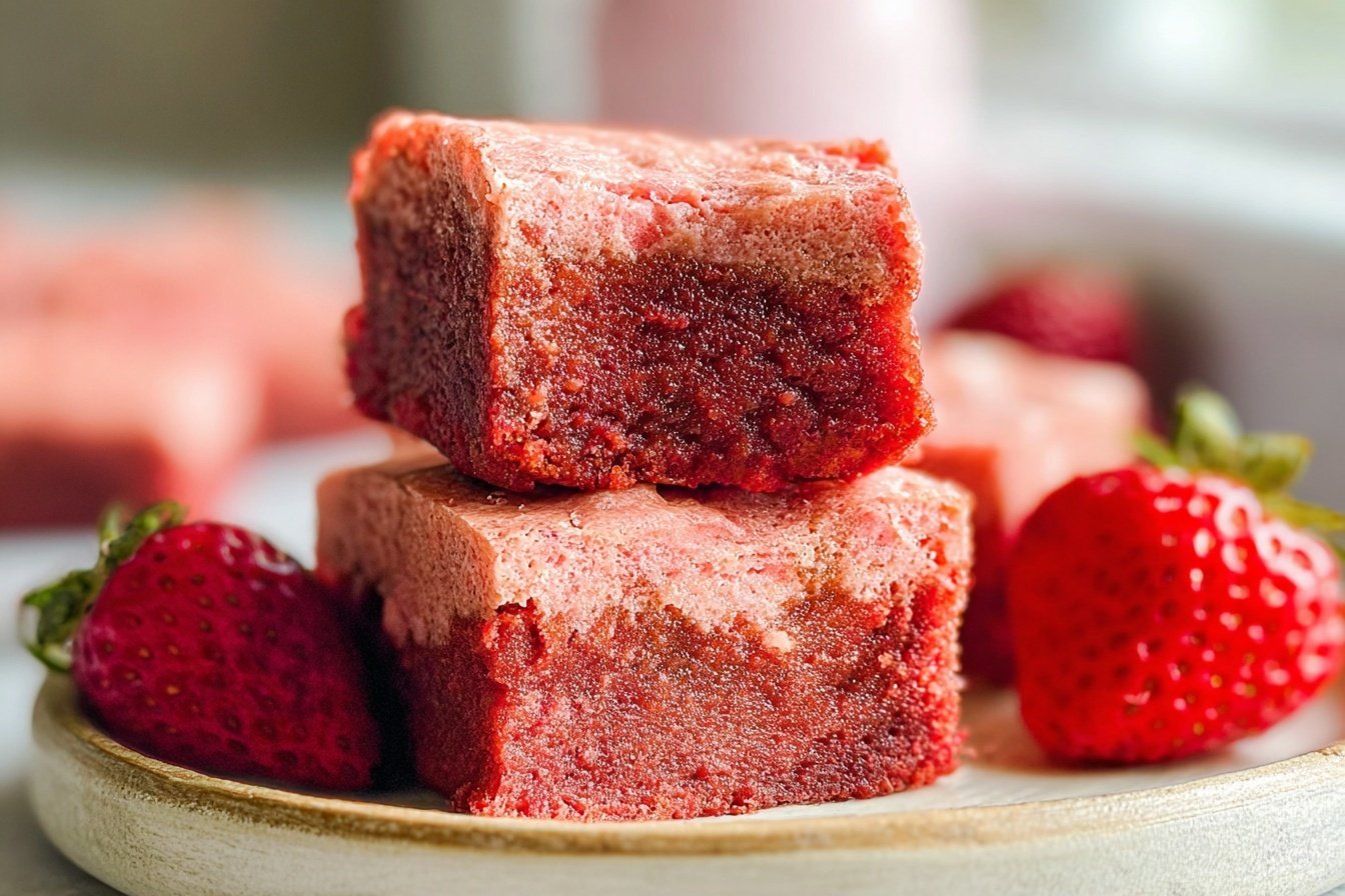 Strawberry Brownie Recipe Easy Delicious Treat 6 Strawberry Brownies