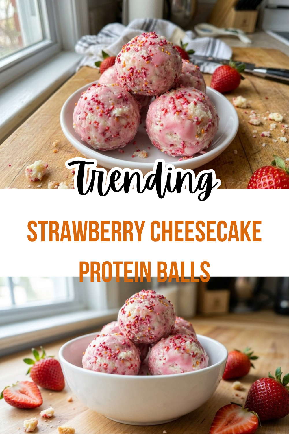 Strawberry Cheesecake Protein Balls