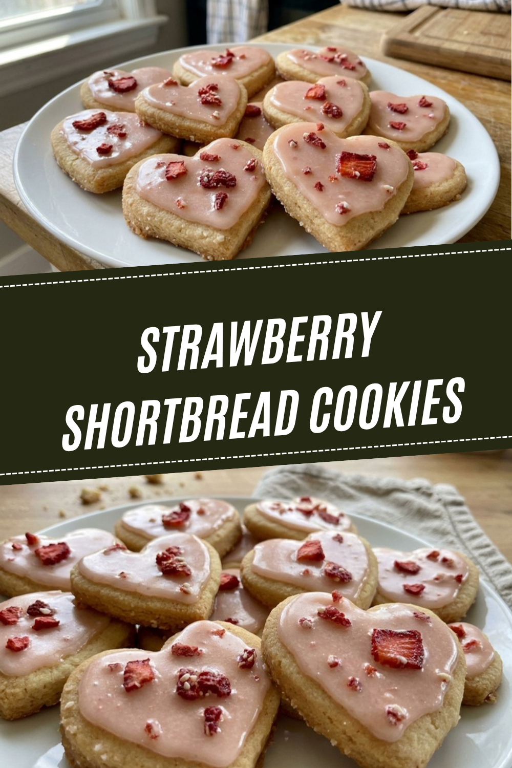 Strawberry Shortbread Cookies