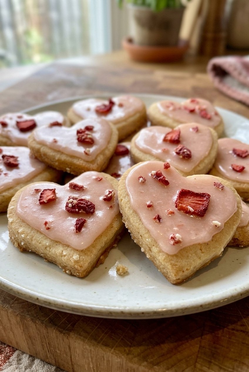 Strawberry Shortbread Cookies