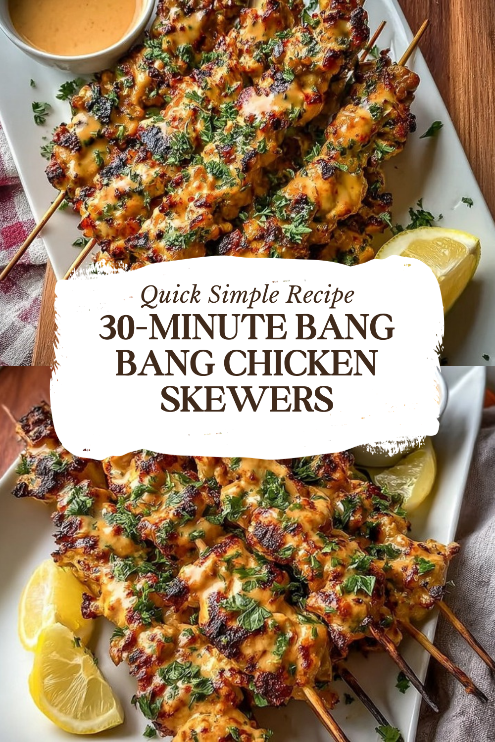 30-Minute Bang Bang Chicken Skewers