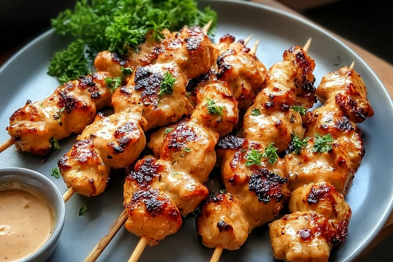 Bang Bang Chicken Skewers