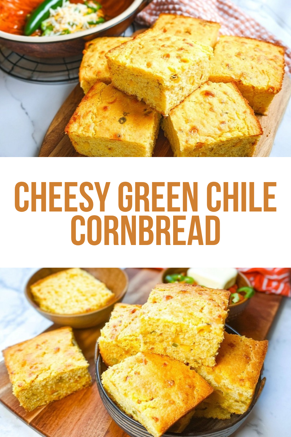 Cheesy Green Chile Cornbread