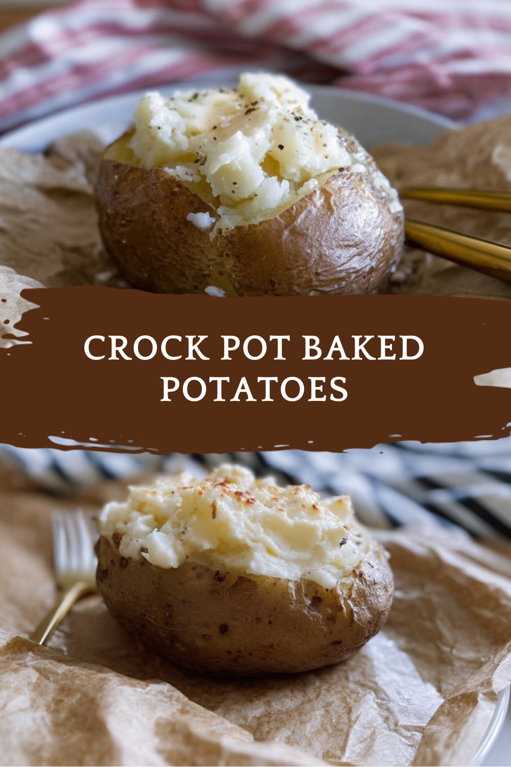Crock Pot Baked Potatoes Easy Slow Cooker Recipe 4 Crock Pot Baked Potatoes