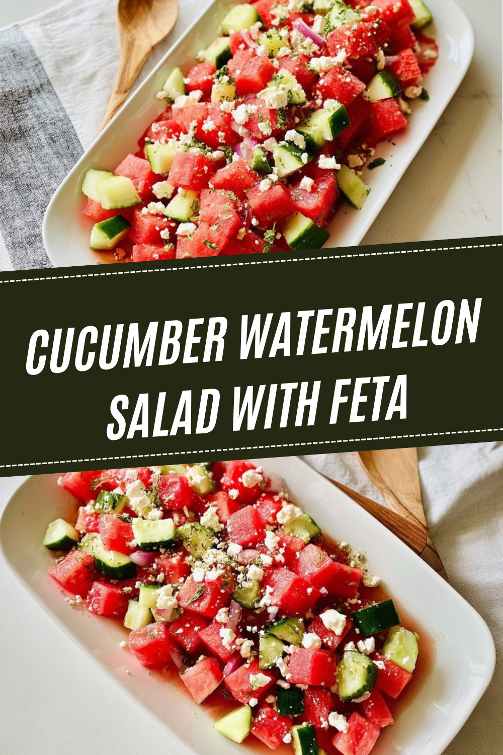 Cucumber Watermelon Salad With Feta